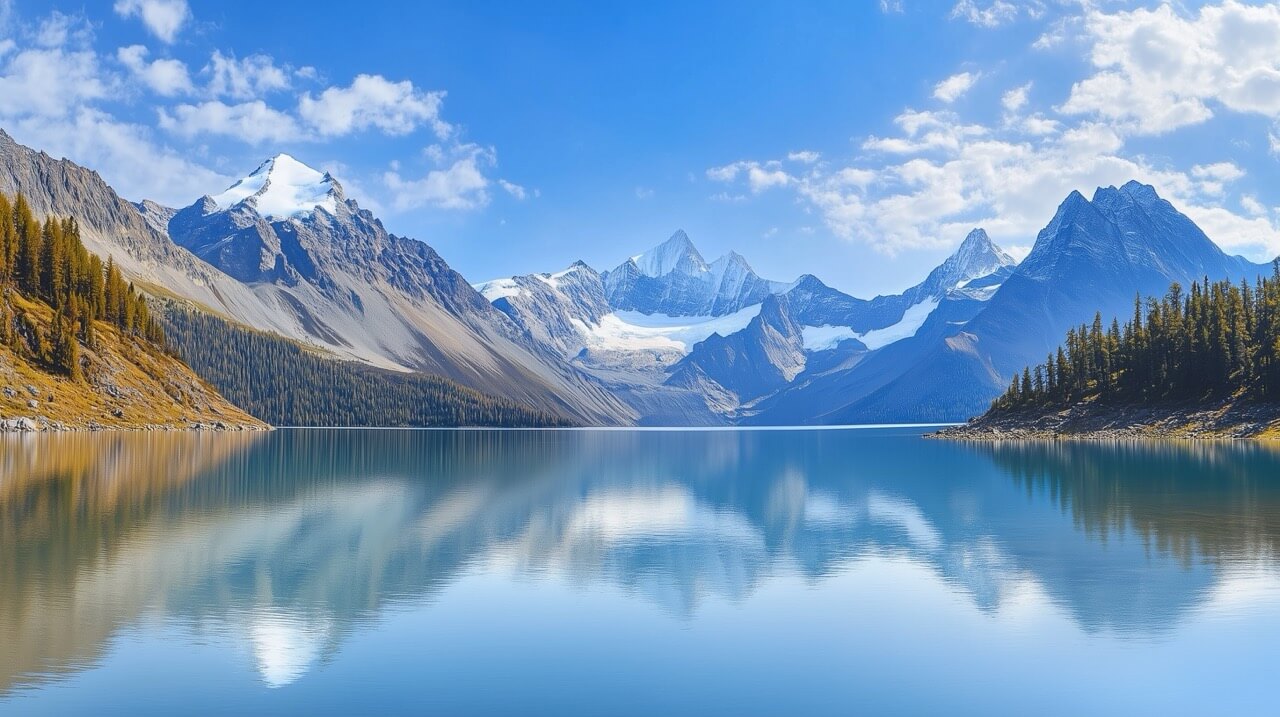 Mountain lake landscape